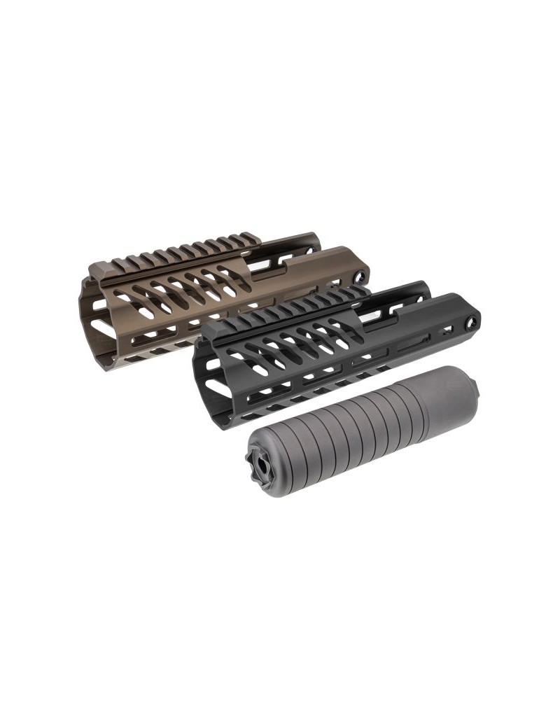 AIRSOFT ARTISAN 8,5inch SD RATTLER HANDGUARD SET mcx AEG/GBB ( BLACK/TAN)