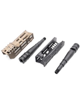 AIRSOFT ARTISAN MLOK 6INCH HANDGUARD SET (BLACK/TAN)