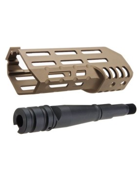 AIRSOFT ARTISAN MLOK 6INCH HANDGUARD SET (BLACK/TAN)