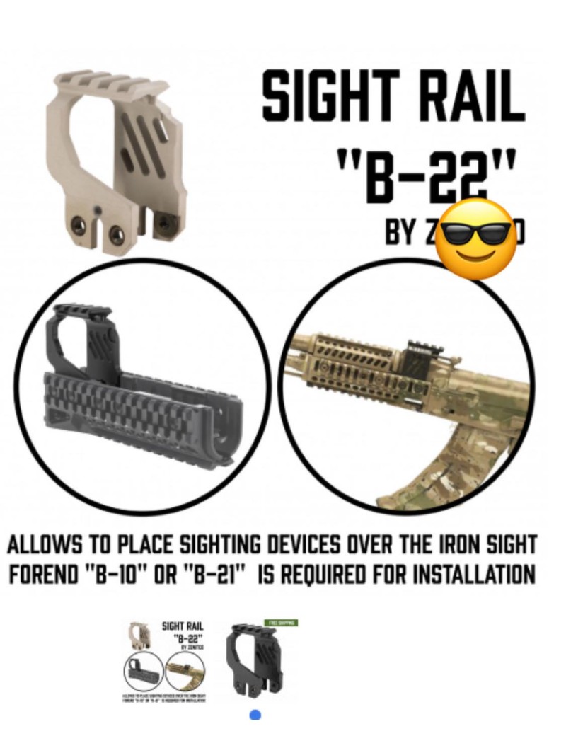 5KU B-22 Upper Rail Per AK